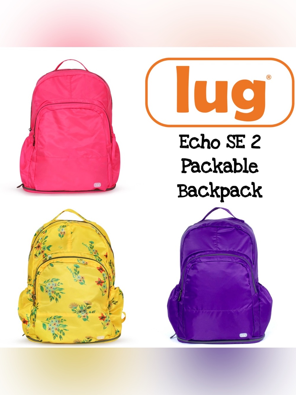 Lug Echo SE 2 Packable Backpack NWT